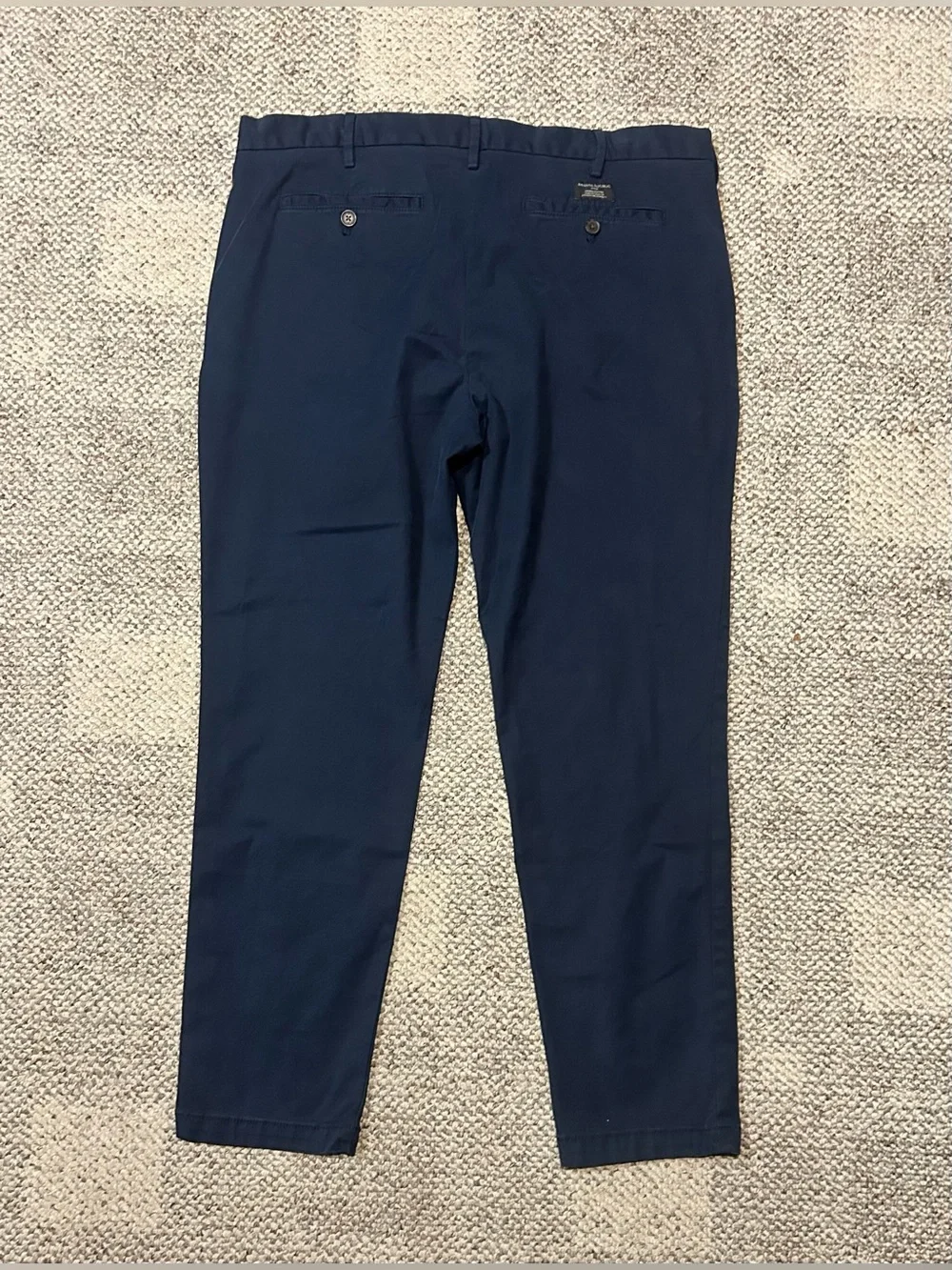 Banana Republic Mens Lived In Chino Slim Fit Pants 38x30 Flat Front Blue Slacks